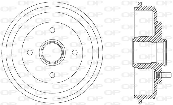 OPEN PARTS Тормозной барабан BAD9052.30